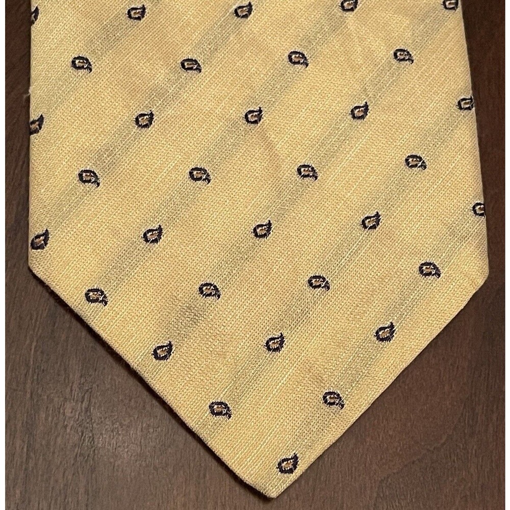 Venanzi Gold Blue 100% Silk Men’s Neck Tie Made In Italy